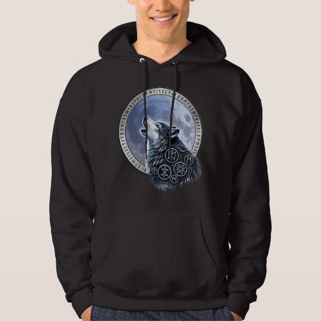 Lobo de Odín Hoodie (Framsida)