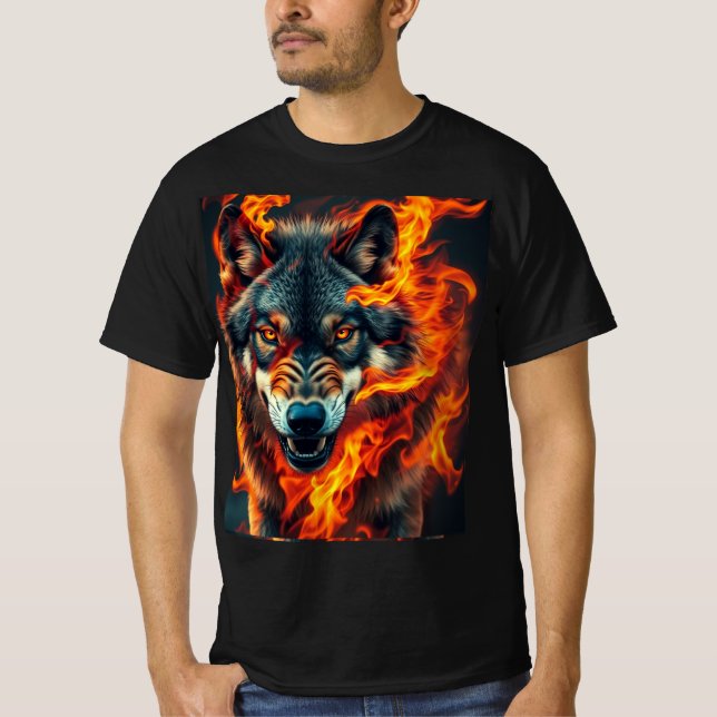 Lobo guerreiro t shirt (Framsida)