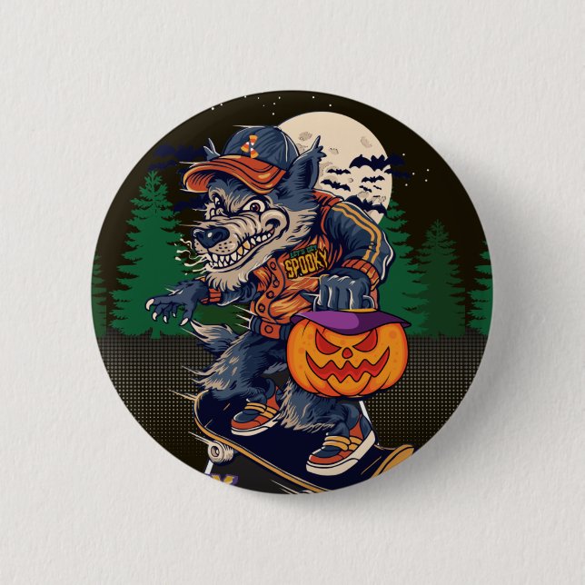 LOBO PÅ HALLOWEEN-KNAPP KNAPP (Framsida)