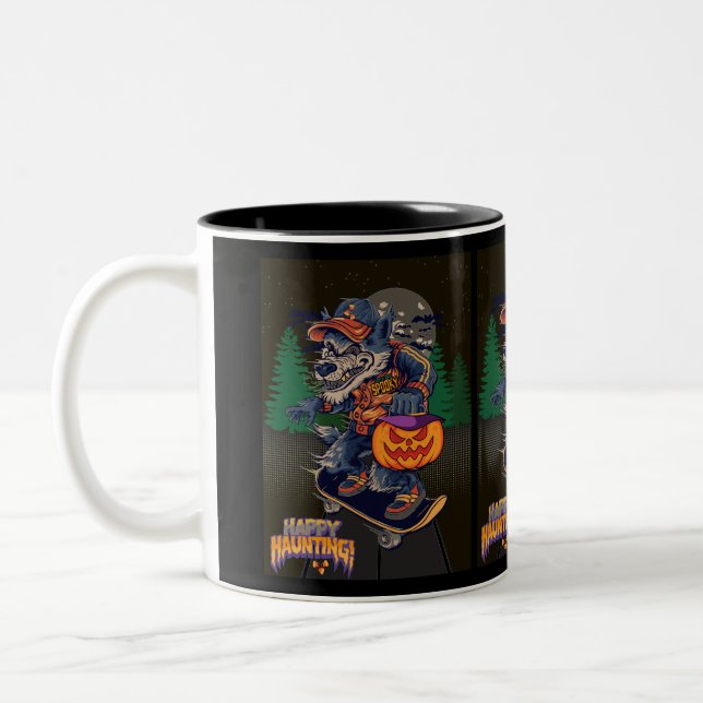LOBO PÅ HALLOWEEN Tvåtons KAFFEKOPP (Vänster)