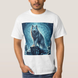 Lobo y runa nórdica t shirt