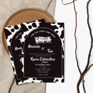 Lobola Roora African Traditional Bröllop Cow Print Inbjudningar