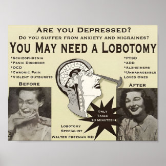 Lobotomy Advertising Poster | VINTAGE ANNONS |