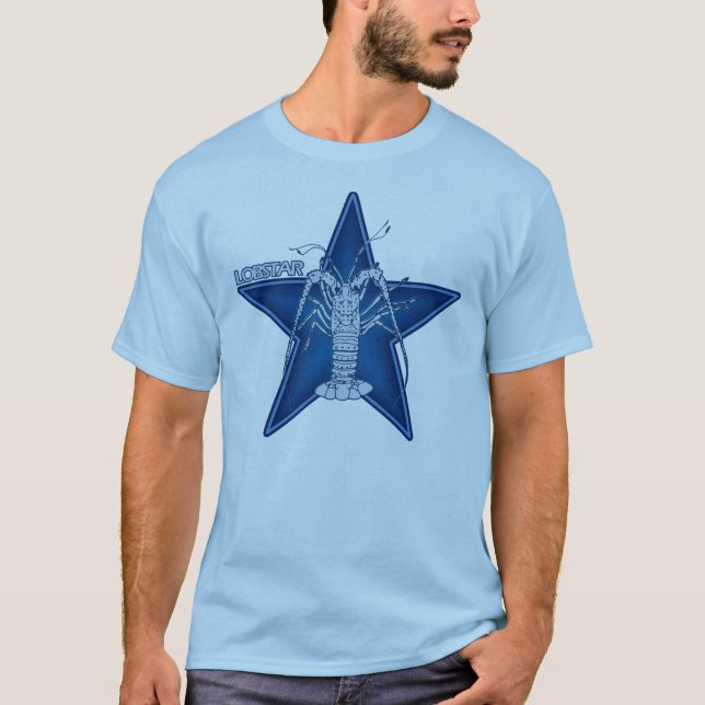 Lobstar två på blått tee (Framsida)