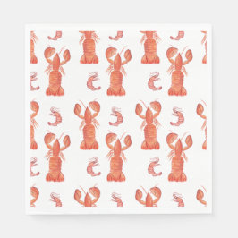 Lobster and Crawfish Pattern Wedding Pappersservett