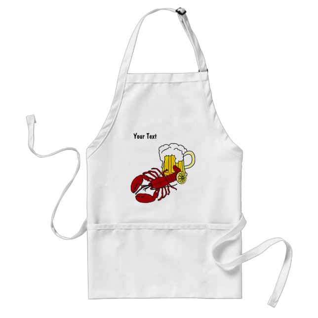 Lobster Apron med Anpassningsbar Text Förkläde (Framsidan)