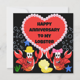 Lobster-årskort för honom och henne kort