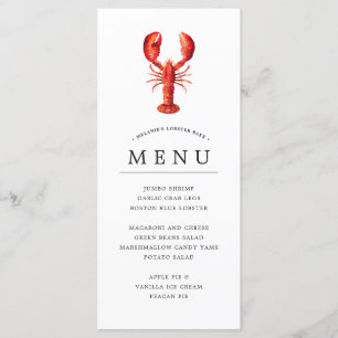Lobster Bak Röd Tid Tema Meny