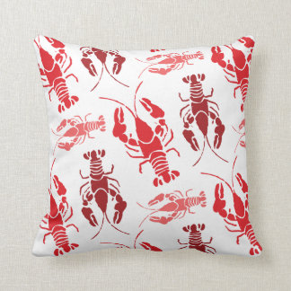 Lobster Bake eller Kräftor Boil Retro Mönster Kudde