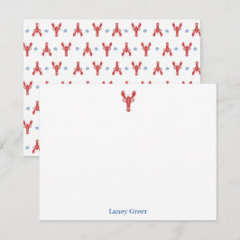 Lobster Bake Lobster Roll Classic Coastal Anteckningskort