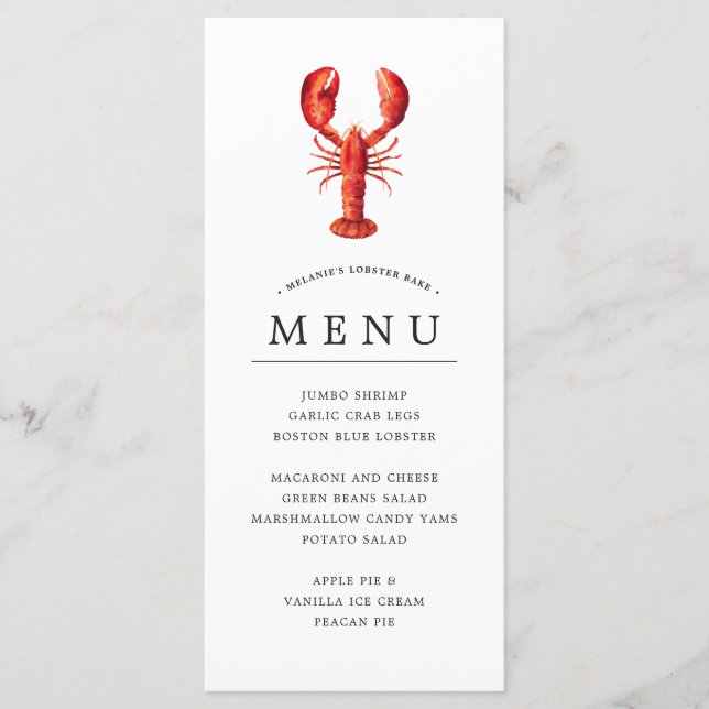 Lobster Bake | Red Tide Tema Meny (Framsida)