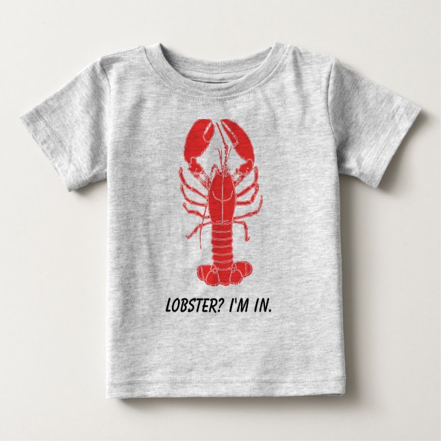 LOBSTER! Barn T-skjorta T-shirt (Framsida)