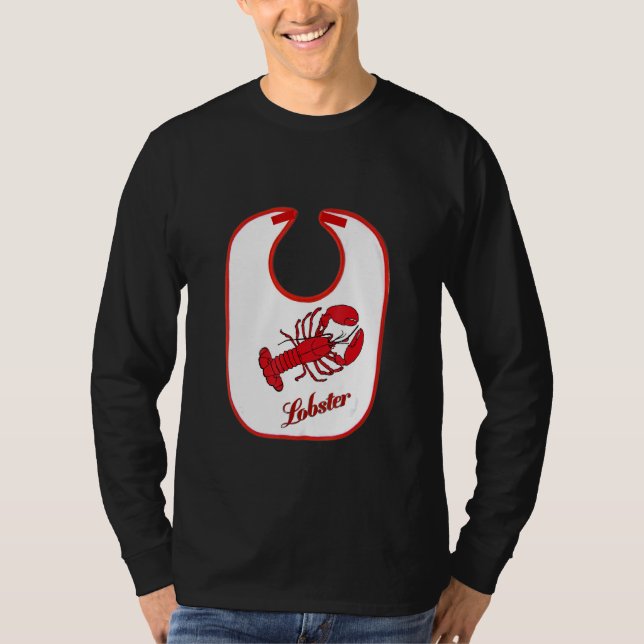 Lobster Bib Shrimp Fish Crab Älskare T Shirt (Framsida)