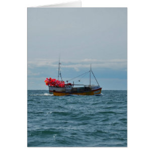 Lobster Boat Amanda Jane Hälsningskort