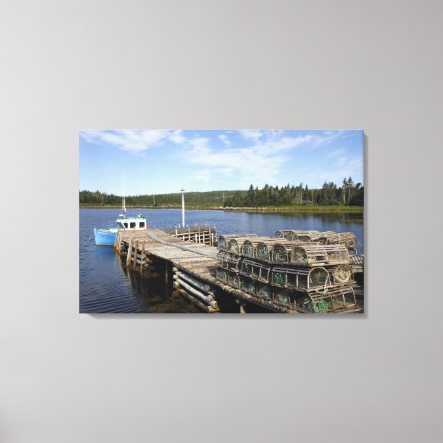 Lobster Boat, Mushaboom, Nova Scotia, Kanada Canvastryck (Framsida)