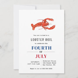 Lobster Boil 4:e juli party Inbjudningar