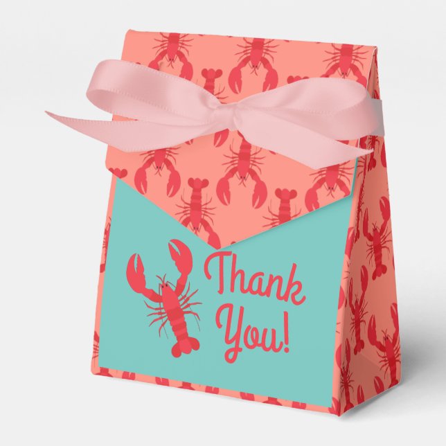 Lobster Boil Födelsedagsfest Presentaskar (Framsidan Sidan)