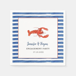 Lobster Boil förlovningsfest Pappersservett