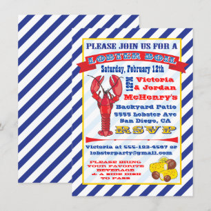 Lobster Boil-inbjudningar Inbjudningar