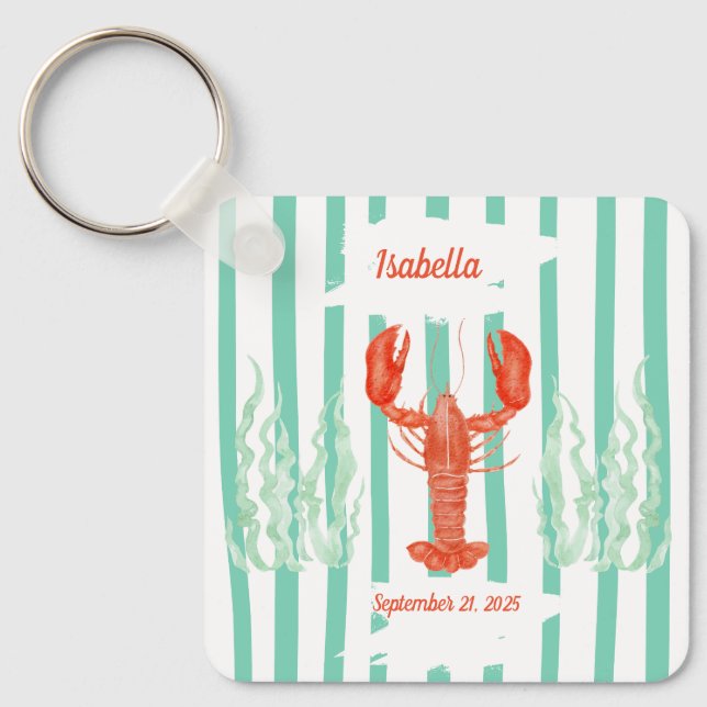 Lobster Boil Keychain - Cajun Seafood Party favor Nyckelring (Framsida)