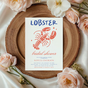 Lobster Boil Scribble Coastal Möhippa Inbjudningar