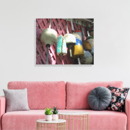 Lobster Buoys på Rosa Lattice - Martha's Vineyard Canvastryck