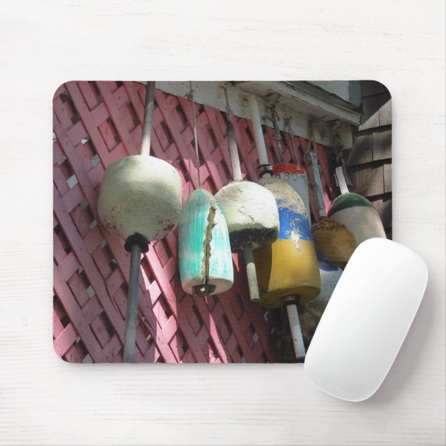 Lobster Buoys på Rosa Lattice - Martha's Vineyard Musmatta (Med mus)