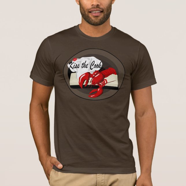 Lobster Chef Kiss the Cook Manar Brown T-shirt (Framsida)