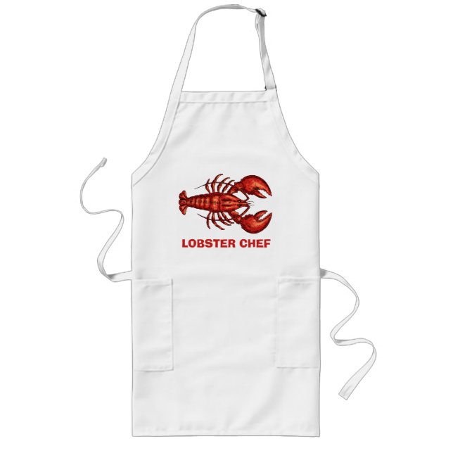 Lobster Chef Personalize Långt Förkläde (Framsidan)