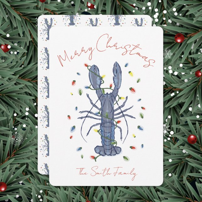Lobster Christmas Card Inbjudningar (Skapare uppladdad)