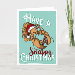Lobster Claus - ha en snappy christmas Tack Kort