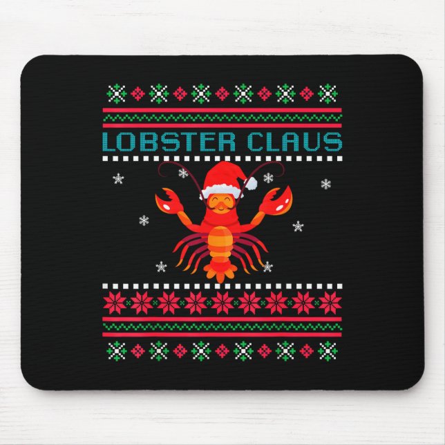 Lobster Claus Ugly Sweater For Lobster Lovers On C Musmatta (Framsidan)