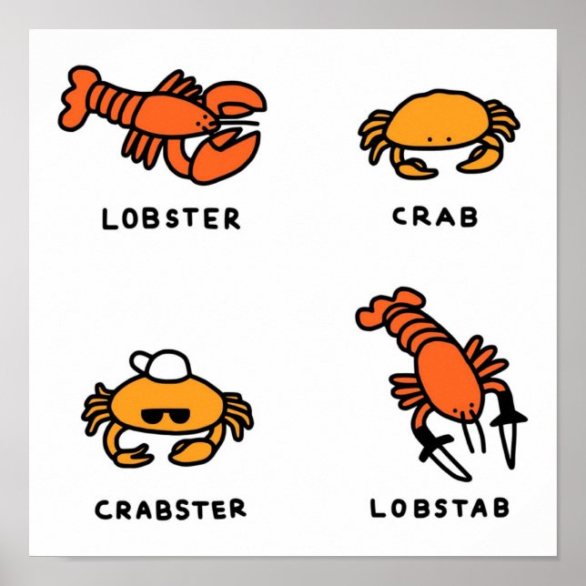 Lobster + Crab Poster (Framsidan)