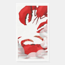 Lobster Crab Seafood Red Papper Towel