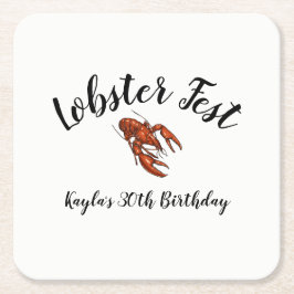 Lobster Fest Underlägg Papper Kvadrat