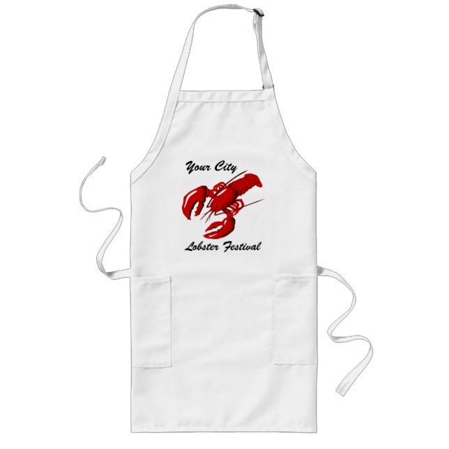 Lobster Festival City Apron-mall Långt Förkläde (Framsidan)