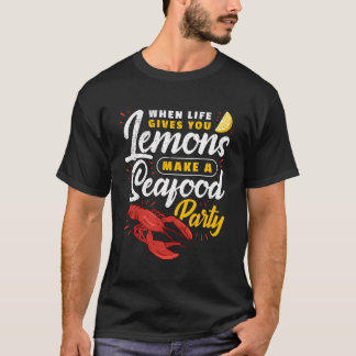 Lobster Festival Seafood Party I Lemon Lobst T Shirt