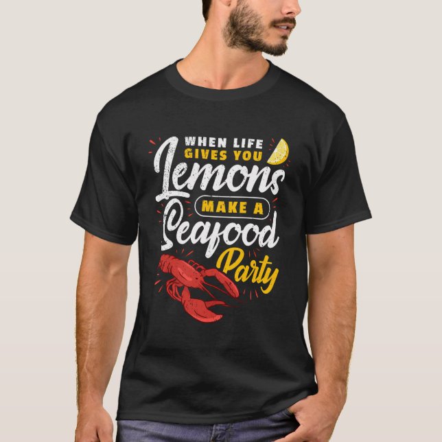 Lobster Festival Seafood Party I Lemon Lobst T Shirt (Framsida)