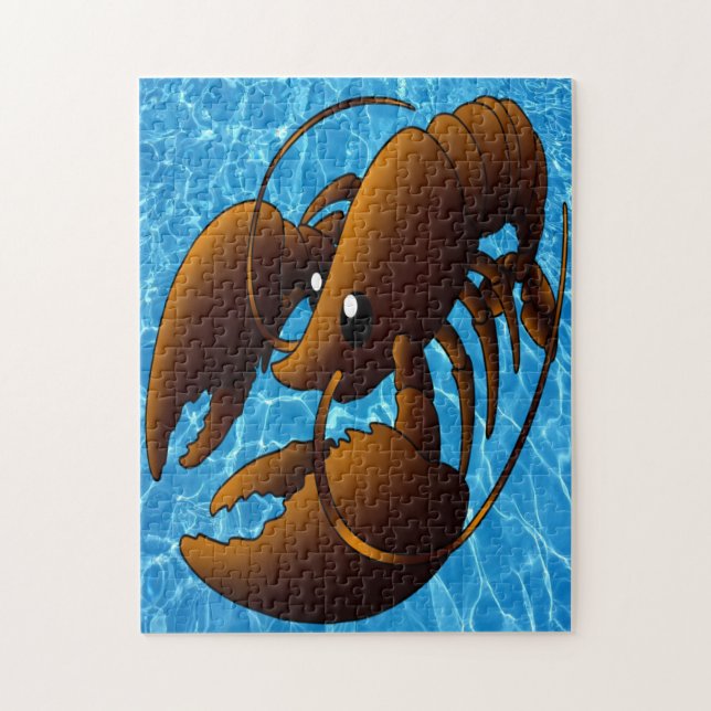 Lobster för Orange av akut Tecknad Pussel (Vertikal)