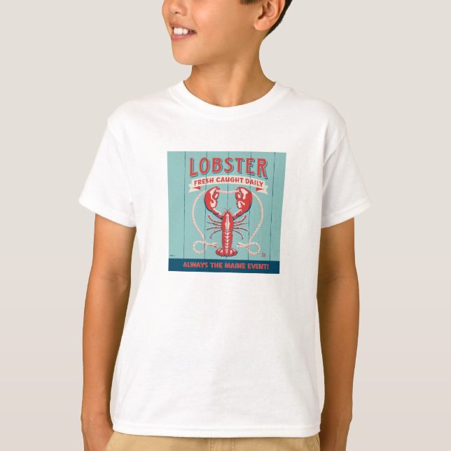 Lobster Fresh Caught Daily | Maine T Shirt (Framsida)