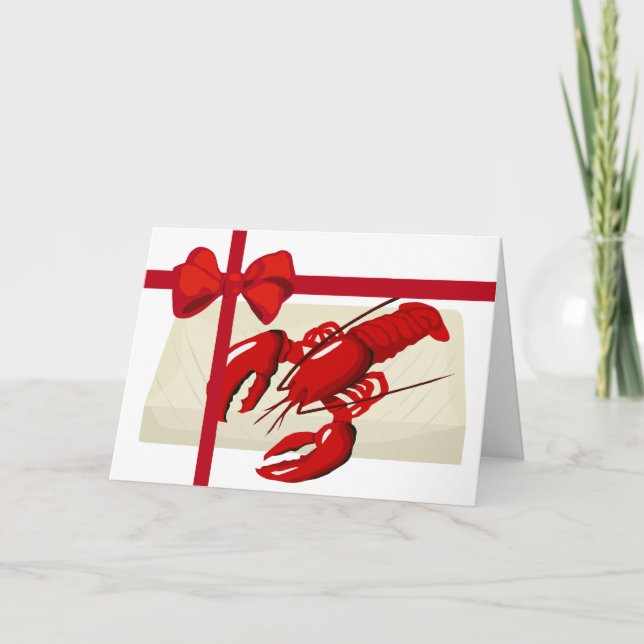 Lobster Gift-gratulationskort Kort (Framsida)