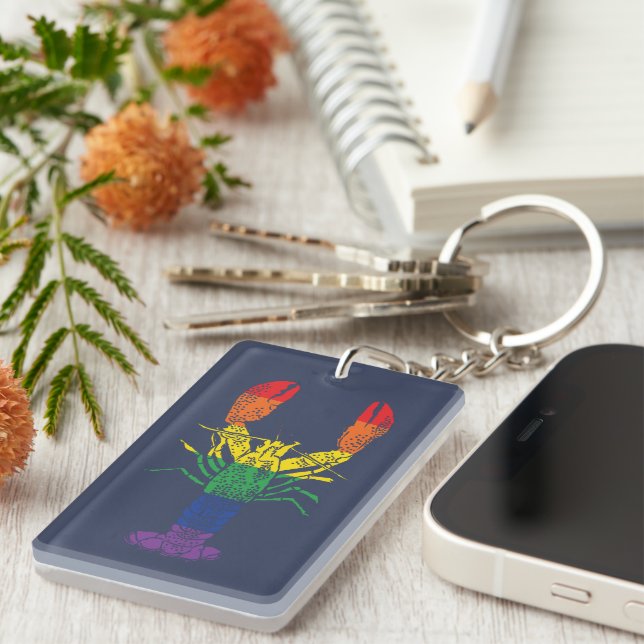 Lobster Graphic med Pridet Rainbow Rand (Högra Framsidan)