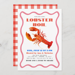 Lobster/Havsbuske/Boil Party Inbjudningar