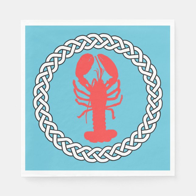 Lobster i Rope Gräns Pappersservett (Framsidan)