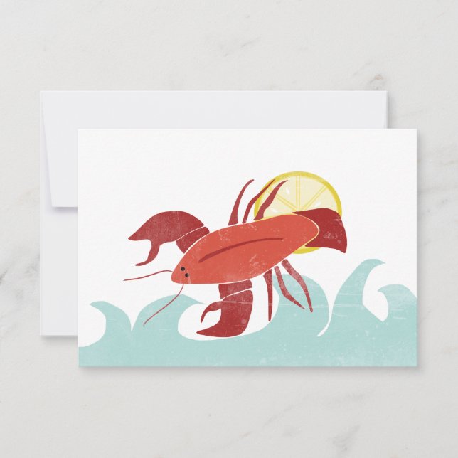 Lobster i Sol Notecards Anteckningskort (Framsida)