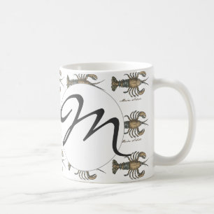 Lobster Illustration Antique Maine Seafood Kaffemugg