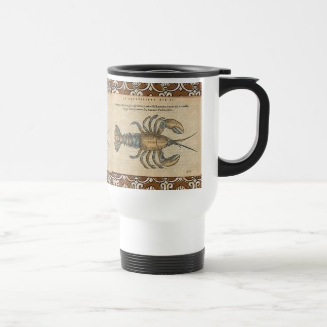 Lobster Illustration Antique Maine Seafood Resemugg (Höger)