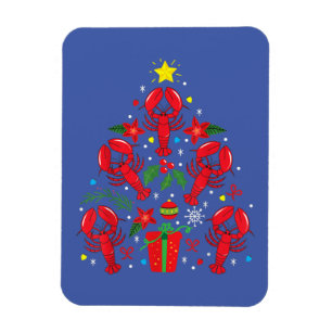 Lobster jul Ornament Träd Funny Julafton Gift Magnet
