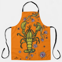Lobster Kärlek Apron i Orange