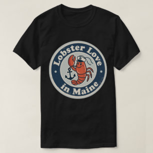 Lobster Kärlek_ Maine Marin Konstverk T Shirt
